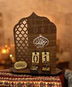 Ramadan Kareem Kalender Nedtelling Tre Ornament Ramadan Dekor