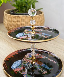 Indian Elephant 2 -tasoinen kakkuteline kaikenlaisten jälkiruokien tarjoiluun