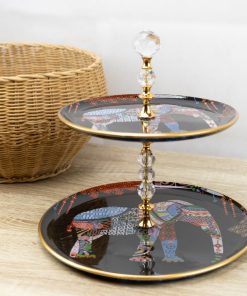 Vaihtoehtoinen näkemys Indian Elephant 2 -tasoinen kakkuteline kaikenlaisten jälkiruokien tarjoiluun