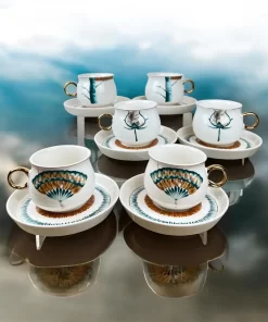 Alternative view of Pure Bone Sett 6 Store Tyrkiske Kaffekopper 100 Mm