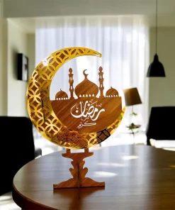 Ramadan Dekorasjon I Tre Med Gullramme Ramadan Gave Historiske Inskripsjoner 43 Cm Høy Tilgjengelig På Nett