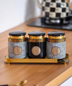 Sonia Suri 4 Delers Glasssett Med  Brett Fra Acar